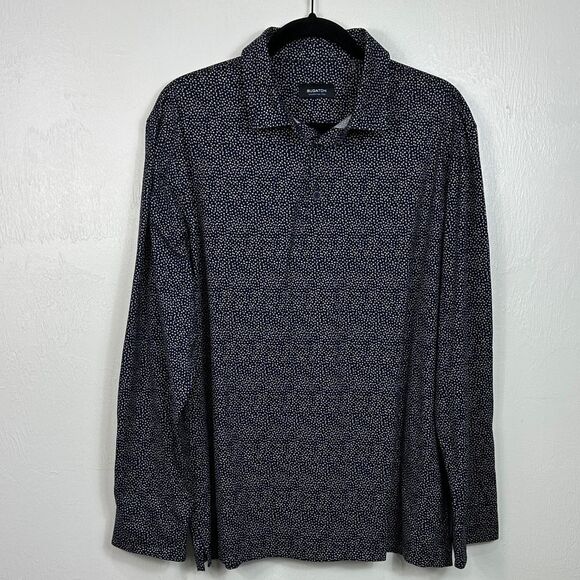 Bugatchi Other - Bugatchi Cotton Blend Printed Long Sleeve Polo Shirt Size XL